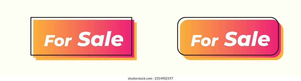 for sale vector tag template with gradient color. For business,  sale, buy, purchase or any event offer.