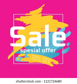Sale vector template banner
