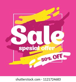 Sale vector template banner