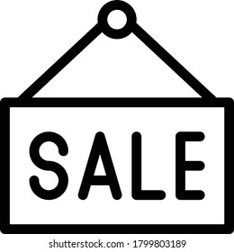 icono de línea delgada vectorial de venta 