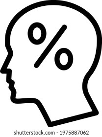 sale vector thin line icon