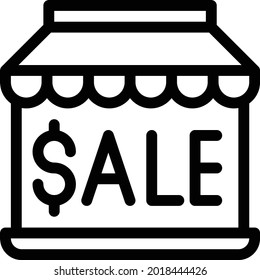 sale vector thin line icon
