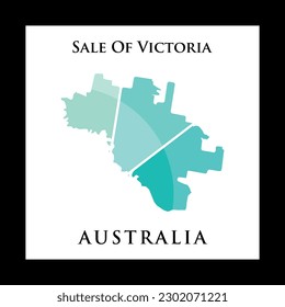 Sale Victoria City Map Creative Logo Design