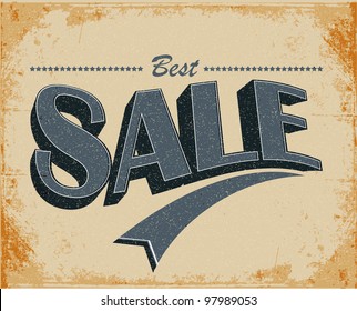 Sale Vintage Poster Vector