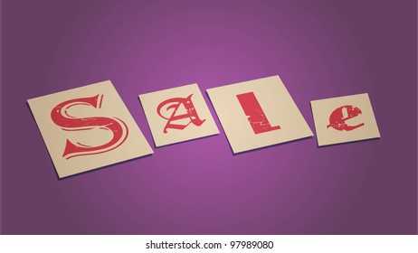 Sale Vintage Poster Vector