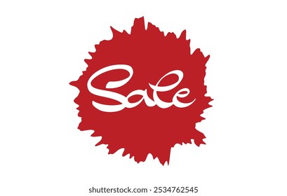 Sale Vintage Punch Cutout Script Sign. Handwritten Lettering. Expressive Decorative Font. Stylish Bold Typeface. Retail Sale Signage. Online Shopping. Vector Illustration.