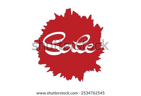 Sale Vintage Punch Cutout Script Sign. Handwritten Lettering. Expressive Decorative Font. Stylish Bold Typeface. Retail Sale Signage. Online Shopping. Vector Illustration.