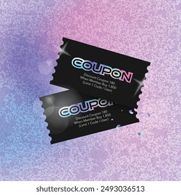 Sale Voucher Black friday coupon for business promotion sales and Discount online shopping. Tag label, Promotion banner 3d rendering with gradient pastel colorful background