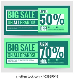 Sale Voucher Coupon Banner Vector Template