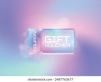 Sale Voucher coupon for business promotion sales and Discount online shopping. Tag label, Promotion banner 3d rendering with gradient pastel colorful