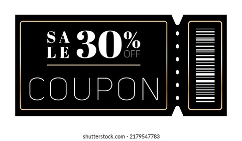 Sale Voucher. Coupon Mockup Design For Sale And Gift Event Posts In Social Media, Discount Ticket Collection. Vector.