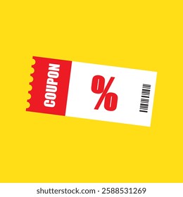 Sale Voucher Coupon. Ten percent promotion illustration. Tag label, sale banner with discount coupon. 