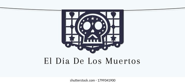 Sale web banner for the Dia de Muertos, Day of the Dead, promotions