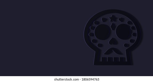 Sale web banner for the Dia de Muertos, Day of the Dead, promotions