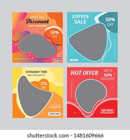 Sale web banner for social media Vector