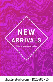 Sale web banners template for special offers advertisement. Liquid neon gradient colors within different forms. New arrivals concept for internet stores promo. New arrivals web banners. 