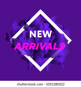 Sale web banners template for special offers advertisement. Liquid colors within different forms. New arrivals concept for internet stores promo. New arrivals web banners. 