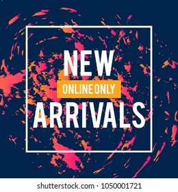 Sale web banners template for special offers advertisement. Liquid colors within different forms. New arrivals concept for internet stores promo. New arrivals web banners. Spring collection.