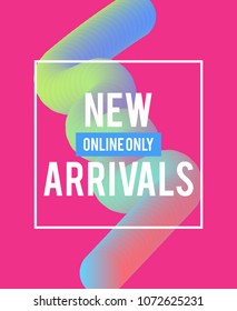 Sale web banners template for special offers advertisement. Liquid colors within different forms. New arrivals concept for internet stores promo. New arrivals web banners. 