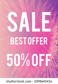 Sale web banners template for special offers advertisement. Discount offer. Super Sale concept. Liquid colors shapes with the hot text. Great sales concept. Bright colors. 