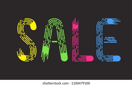 Sale web banners template for special offers advertisement. Discount offer. Super Sale concept. Gradient colors shapes with the hot text. Great sales concept. Bright colors. 