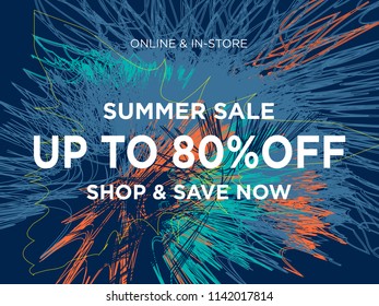 Sale web banners template for special offers advertisement. Discount offer. Super Sale concept. Liquid colors shapes with the hot text. Great sales concept. Bright colors. 