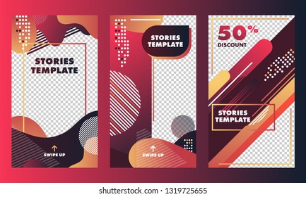 Sale web banners template for special offers advertisement. Discount offer. Super Sale concept. Liquid colors shapes with the hot text. Highlights for social media. Bright colors. Abstract background