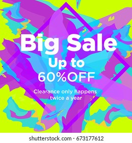 Sale web banners template for special offers advertisement. Trendy colors in a modern material design style. FINAL SALE concept for internet stores promo. Big sales web banners. 