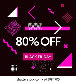 Sale web banners template for special offers advertisement. Frame with the discount offer. Trendy colors in a modern material design style. Outline trendy style. 