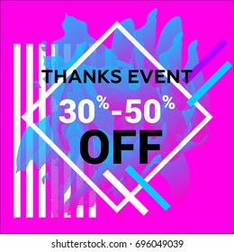 Sale web banners template for special offers advertisement. Trendy colors in a modern material design style. Hot Sale concept for internet stores promo. Sale web banners. 