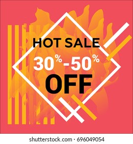 Sale web banners template for special offers advertisement. Trendy colors in a modern material design style. Hot Sale concept for internet stores promo. Sale web banners. 