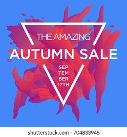 Sale web banners template for special offers advertisement. Trendy colors in a modern material design style. New autumn collection concept for internet stores promo. New arrivals web banners. 