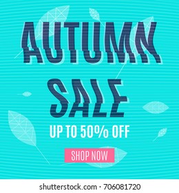 Sale web banners template for special offers advertisement. Trendy colors in a modern material design style. Autumn sale concept for internet stores promo. Glitch style web banners. 