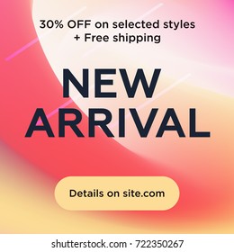 Sale web banners template for special offers advertisement. Trendy colors in a modern material design style. New arrivals and final sales concept for internet stores promo. New arrivals web banners. 