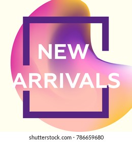 Sale web banners template for special offers advertisement. Liquid colors within different forms. New arrivals concept for internet stores promo. New arrivals web banners. 