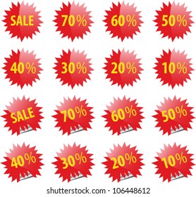 Sale web and print elements. Vector illustration