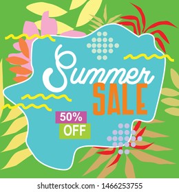 Sale website banner. Sale promotional material vector illustration. Design for social media banner, poster, newsletter, ad, leaflet, brochure, flyer, web sticker