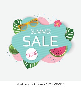 Sale website banner. Sale tag. Design for social media banner, poster, newsletter, brochure, flyer, web sticker.
