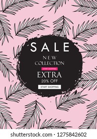 Sale website banner. Sale tag. Sale promotional material vector illustration. Design for social media banner, poster, email, newsletter, ad, leaflet, placard, brochure, flyer, web sticker