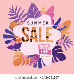 Sale website banner. Sale tag. Sale promotional material vector illustration. Design for social media banner, poster, email, newsletter, ad, leaflet, placard, brochure, flyer, web sticker