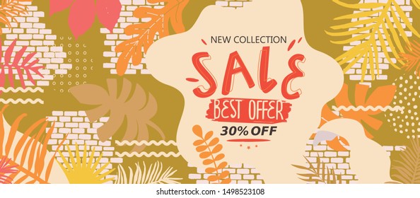 
Sale website banner. Sale tag. Sale promotional material vector illustration. Design for ad, social media banner, brochure, email, flyer, leaflet, newsletter, placard, poster, web sticker 