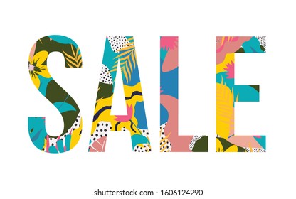 Sale website banner. Sale tag. Sale promotional material vector illustration. Design for ad, social media banner, brochure, email, flyer, leaflet, newsletter, placard, poster, web sticker 