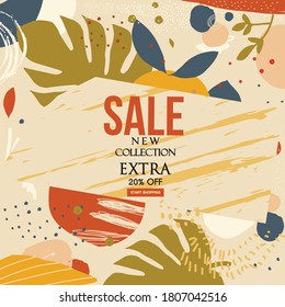 Sale website banner. Sale tag. Sale promotional material vector illustration. Design for ad, social media banner, brochure, email, flyer, leaflet, newsletter, placard, poster, web sticker