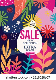 Sale website banner. Sale tag. Sale promotional material vector illustration. Design for ad, social media banner, brochure, email, flyer, leaflet, newsletter, placard, poster, web sticker