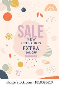 Sale website banner. Sale tag. Sale promotional material vector illustration. Design for ad, social media banner, brochure, email, flyer, leaflet, newsletter, placard, poster, web sticker