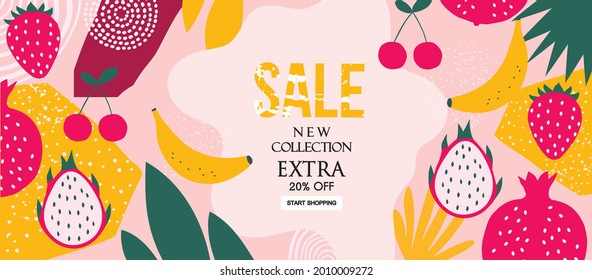 Sale website banner. Sale tag. Sale promotional material vector illustration. Design for ad, social media banner, brochure, email, flyer, leaflet, newsletter, placard, poster, web sticker