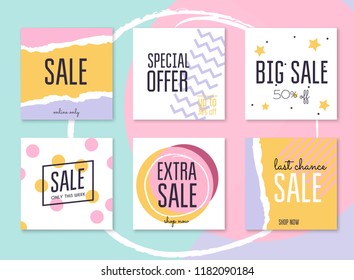 Sale website banners web template collection. Can be used for mobile website banners, web design, posters, email and newsletter designs.