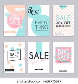 Sale website banners web template collection. Can be used for mobile website banners, web design, posters, email and newsletter designs.
