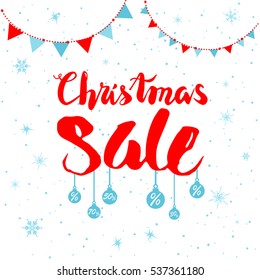 Sale winter and flags