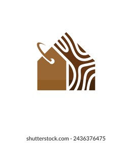 sale of wooden houses logo